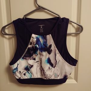 Long mesh sports bra